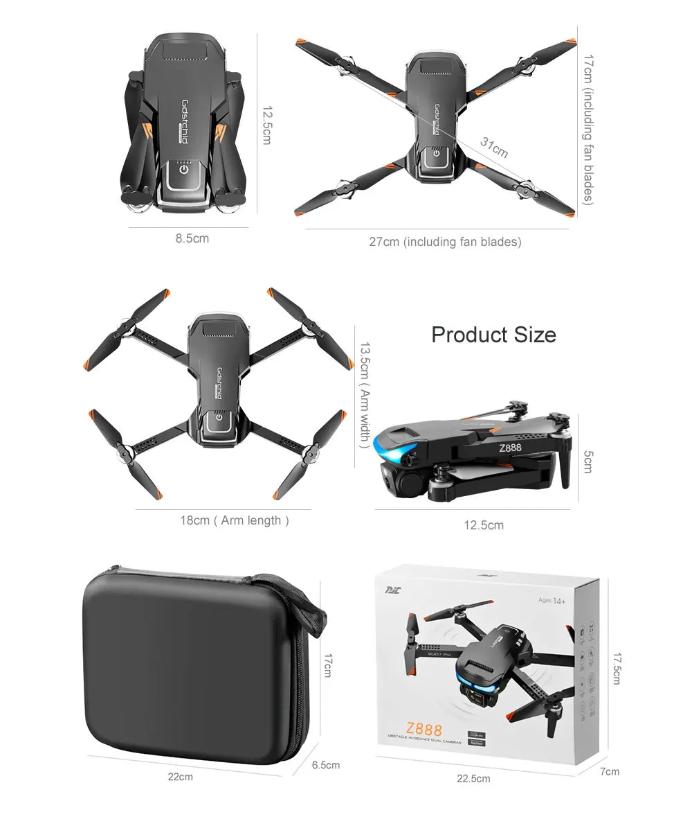 LEETA 4K HD Dual Lens Drone